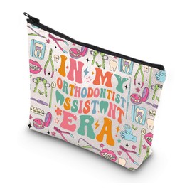 WSNANG Orthodontist Gift In My Orthodontist Assistant Era Makeup Bag Dental Assistant Zipper Bag Orthodontic Hygienist Gift (Orthodontist bag)