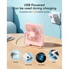 Small Desk Fan Personal Fans，100Speed Adjustable Quiet Small Portable Fan,Intelligent