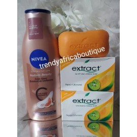 Nivea Radiant BEAUTY, Visible Even Glow Tone With Vit. C. & 2 Nig. Extract Soap