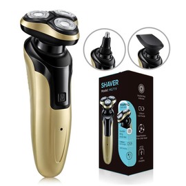 GERTZY Spring-Ready Comfort Shaver | 3-in-1 All-Zone Trimmer (Nose/Sideburns) | Long-Lasting USB-C & Travel Design - Spring Gift Set for Him & Graduation  - For daily facial use-The razor head is made of stainless steel. - Color: Grey