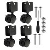 PATIKIL 1" Swivel Caster with 7/9" U Bracket, 4 Pack