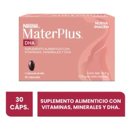 Suplemento Alimenticio Nestlé Materplus Cápsulas Dha Omega Caja