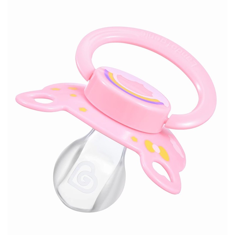 Landofgenie Adult Size Printed Dummy Large Teat Shield Dummy Pink