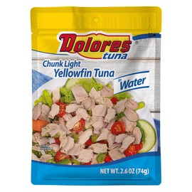 Dolores Chunk Light Yellowfin Tuna in Water, 2.6 oz (Pack of 24)