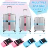 Aieino Lockable Luggage Straps 4 Pack, Heavy Duty Suitcase Straps