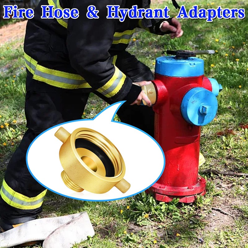 Brass Hydrant Adapter - 1-1/2" NST/NH Female x 3/4" GHT