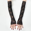 New Women's Summer Sun Protection Golf Arm Sleeves: Rose Style, Sexy Lace, Breathable Ice Silk Rose-Beige 15ea