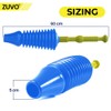 Toilet Plunger and Unblocker Set with Clearing Drains-Blue and Yellow