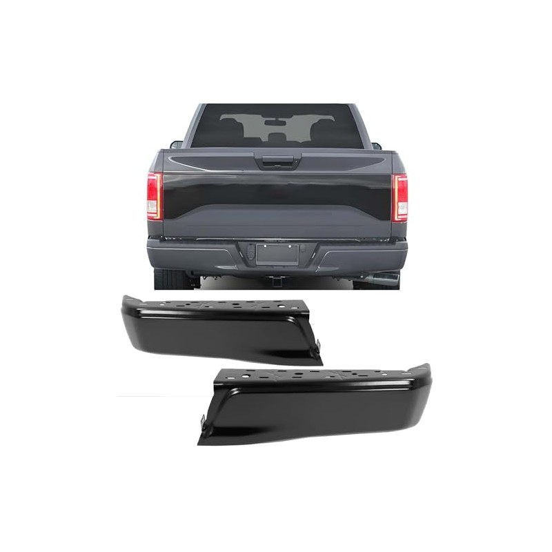 Rear Bumper End Caps Cover Face Bar with Sensor Hole