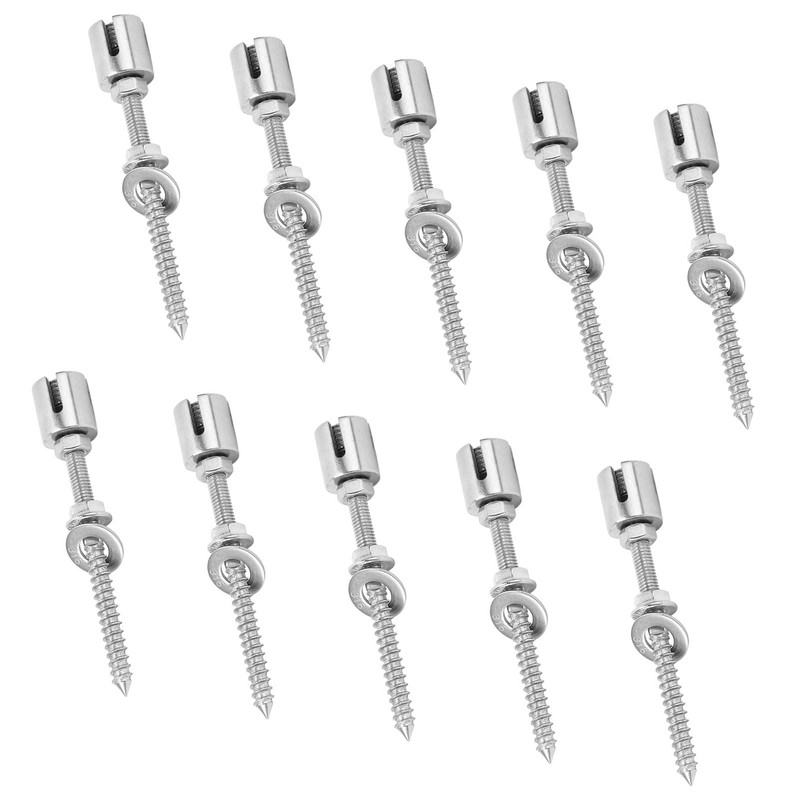 10Pcs Cross Cable Clamps 316 Stainless Steel Corrosion Resistant Cross