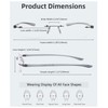 Gr8Sight 7-Pack Rimless Reading Glasses with Small Lenes (YellowArm,+1.75)