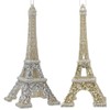 Light Gold and Silver Eiffel Tower Ornaments, 2 Assorted