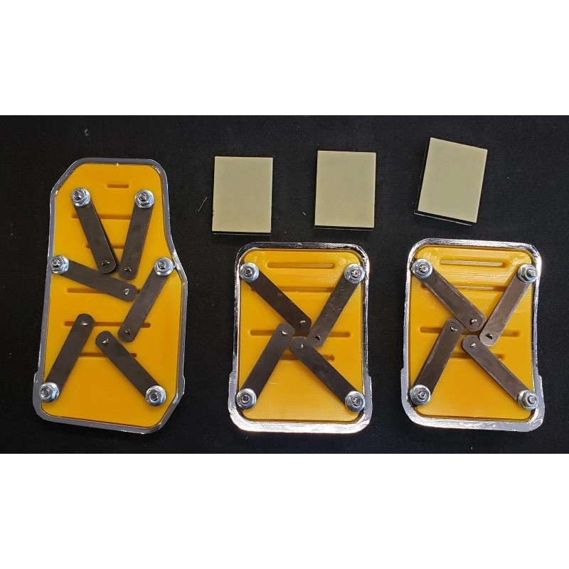 Pilot Motorsports Chrome Plated Aluminum Racing Pedals For Manual Transmission.