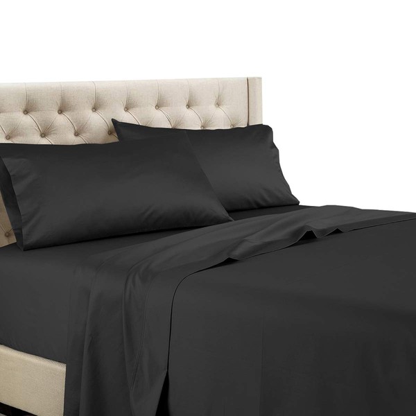 Royal Tradition Solid 600 Thread Count, 100-Percent Cotton King Bed
