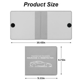 BESULEN Car Registration and Insurance Holder, 2 Pack PU Leather Auto Glove Box Organizer, Wallet Driver License Case for Cards Documents, Vehicle Accessories