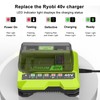 Ahomtikk OP401 40V Fast Charger Replacements for Ryobi 40V Battery