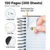 Dunwell 3-Subject Notebook College Ruled 8.5 x 11 (Black) -