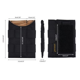 VIPERADE VE9 EDC Pocket Organizer Tool Pouch, Multitool Sheath with Patch Area for DIY, EDC Pocket Pouch with 3 Slip Pockets for Men Outdoor Activity Daily Carry -Black