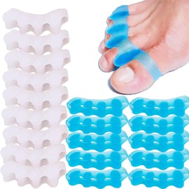 Gel Toe Separators, 10 Pair Toe Stretchers Spacers, Bunion Correctors, Hammer Corrector, Toe Stretcher for Overlapping Toes, Therapeutic Relief, Used for Manicure