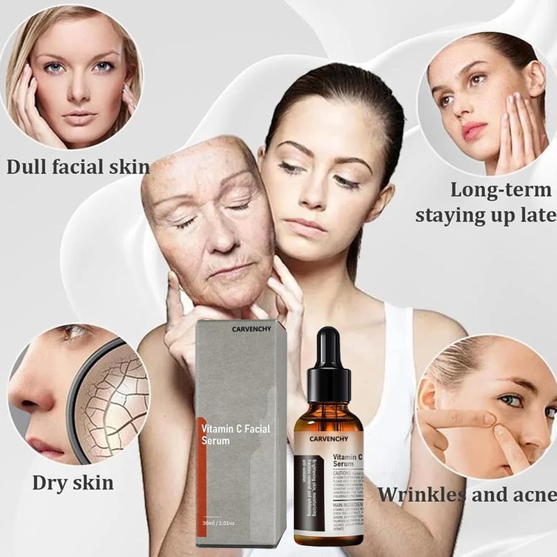 Vitamin C Facial Serum Essence, Hyaluronic Acid Serum, Hydration, Skin