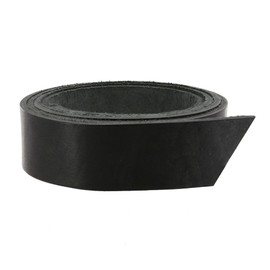 Buckleguy.com Horween Essex Leather Strap, Black, 55" to 60" Long, Multiple Weights