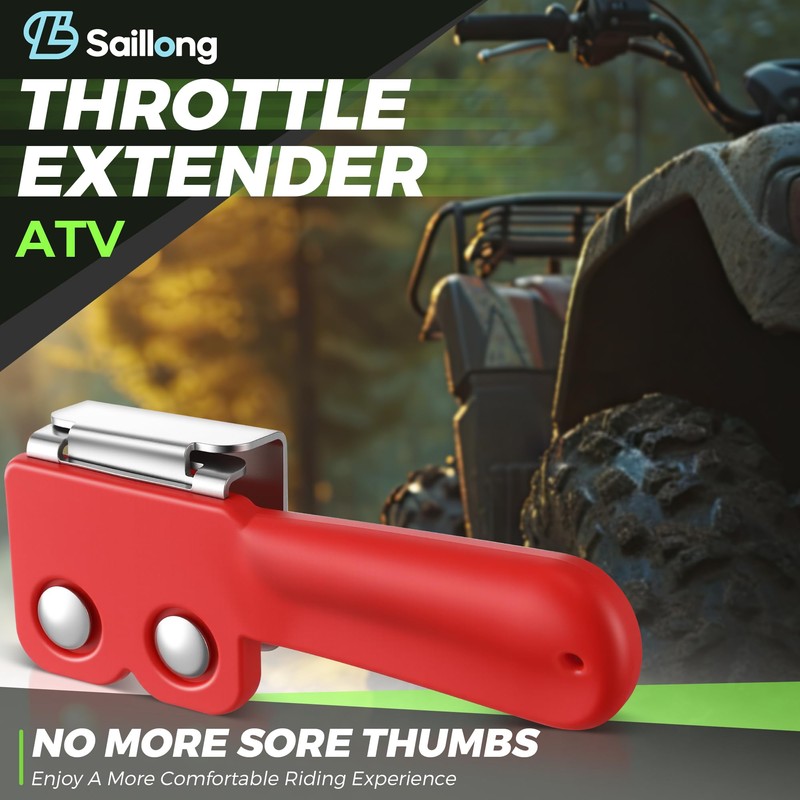 Saillong ATV Throttle Extender, Thumb Throttle Master for ATV, 2