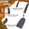 Silicone Spatula Turner Set of 3, Beijiyi 600°F Heat Resistant