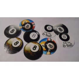 Unbranded Pre Cut One Inch Bottle Cap Images Pool Balls Eight Ball 8 Ball Free Shipping - photo, 15 images