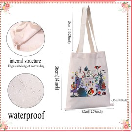 PXTIDY Villains Evil Tour Tote Bag Villains Ursula Evil Queen Maleficent Cruella Shoulder Bag Bad Witches Gifts Evil Group Gifts