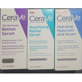 Cerave 3pcs Cerave Skin Renewing/ Hydrating Hyaluronic/Res