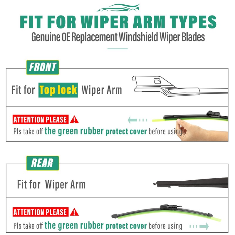 26" 19" 13" Windshield Wiper Blades Replacement for Range Rover