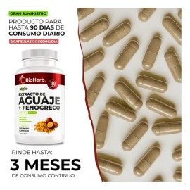 Bioherb®| Aguaje + Fenogreco - Potente Combinación 180 Caps