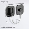Coipdfty Refrigerator Lock, Heavy Duty Fridge Lock, Combination Lock for Refrigerator Cabinets, Drawers, Safety, Easy Install No Keys Needed (Black-2Pack)