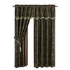 Sterling Creek Valencia 4-Piece Black Gold Floral Jacquard Window Curtain
