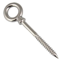 Eye Bolt with Wood Thread and Partial Thread 8 x 60 mm - Pack of 2 - Stainless Steel A4 - Eye Bolt I BOOTSTEILE BRAUER®