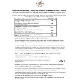 Ruggeri - Bread Dough Improver Powder 240g (120g, Pack of 2) 🍞 Natural Enhancer for Homemade Bread 🍞 2 x 120g Tin