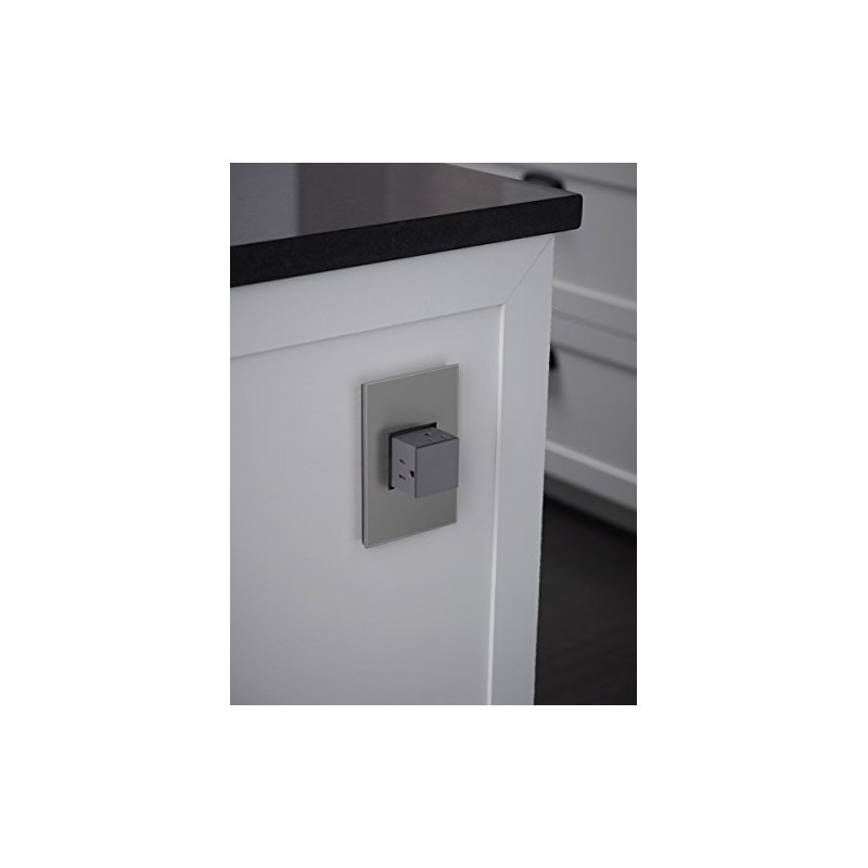 Legrand adorne 15Amp 1-Gang Pop-Out Outlet in Magnesium With Matching