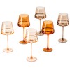 Colored Brown Wine Glasses Set of 6, Fall Winter Party,