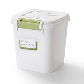 LivLab Mker Airtight Pet Food Storage Container, Up to 1 lbs Capacity,Wheels (Green-ZZLJ-B)