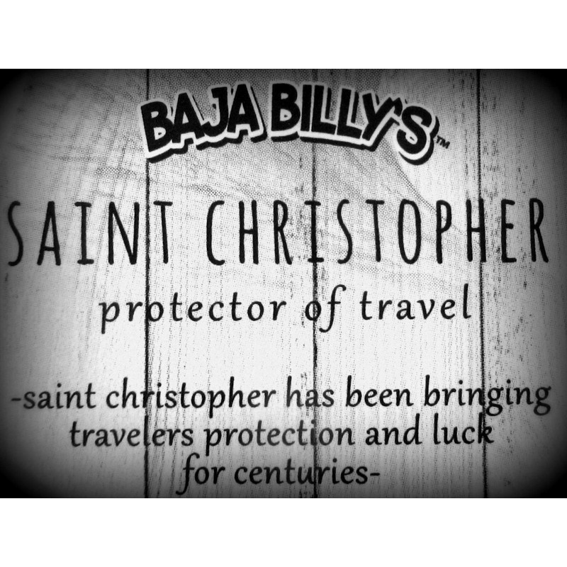 St. Christopher Large Surf Medal Necklace Pendant, Protector of Travel