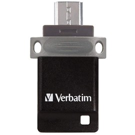 Verbatim VER99139 32GB Store 'n' Go Dual USB Flash Drive for OTG Devices, Black/Grey