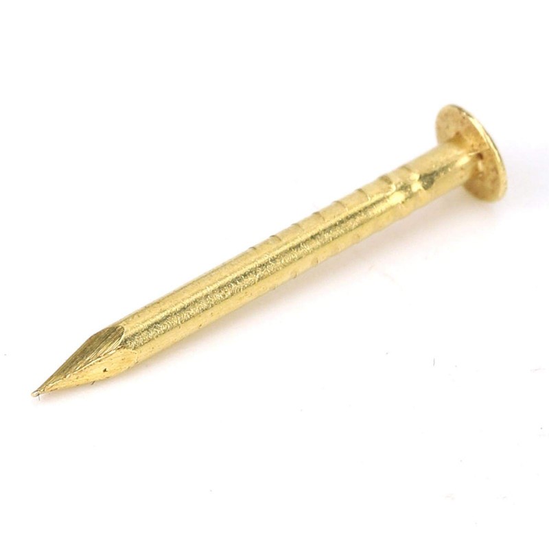 100Pcs Brass Tacks Nails Multi-Sizes Brass Nails Hardware Small Copper