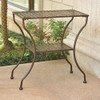 2-Tier Patio Side Table in Matte Brown