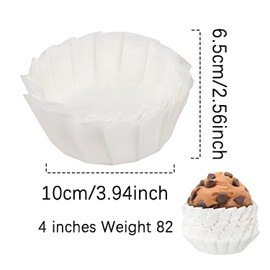 50 Piece Set of Baking Coasters,4 Inch Cupcake and Muffin Paper Liners,Parchment Circles for Cakes,Desserts and Pastries