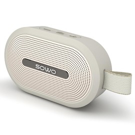 SOWO Wireless Bluetooth Speaker, Ultra Portable Magnetic Speaker, Coverless IP67 Waterproof Design, 24 H Playtime, Small Speaker with Pro Sound, for Indoors, Outdoors, Hiking and Golf Speaker - White