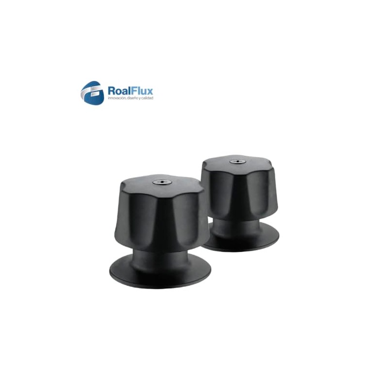 ROALFLUX 36207, Manerales para Regadera, Metálicos, Color Negro, Set de