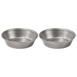 Thous Winds Stainless Steel Deep Plate, Set of 2 Camping Tableware Dinner Plates, Outdoor Stainless Steel Plates, Round, Lightweight Robust Dinner Plates, Picnic Plates for Camping, Hiking, Kitchen