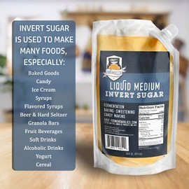 Fermentaholics Liquid Invert Sugar Syrup - Great For Fermentation, Baking, Sweetening, Candy Making, Ice Cream - 20 fl oz - Ferment Hard Seltzer - Inverted Sugar Syrup Resealable Easy Pour Spout