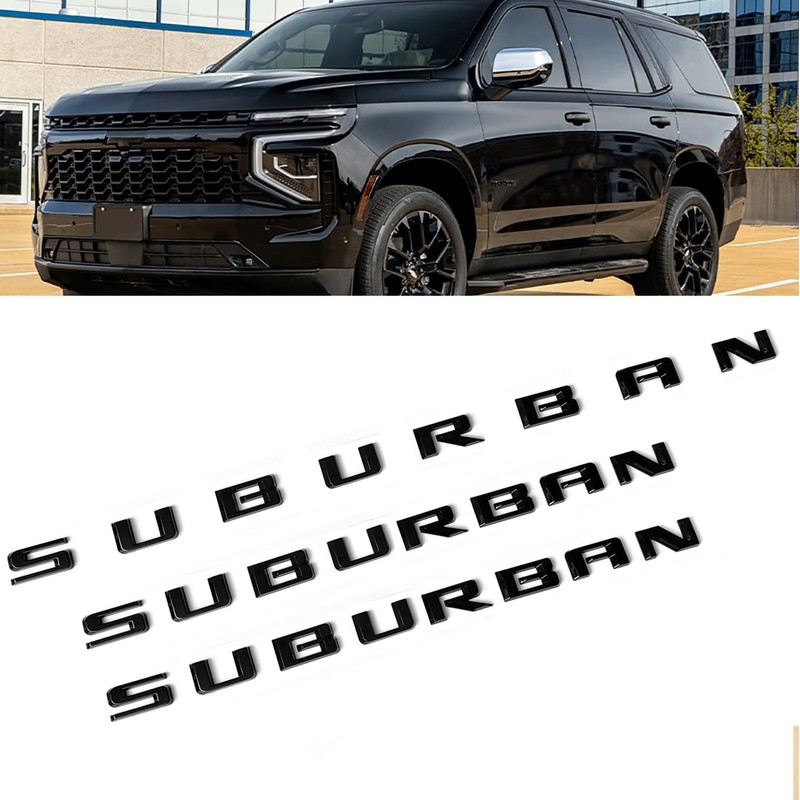 3pack OEM 2021 Suburban Emblem 3D Letters Badge Compatible with