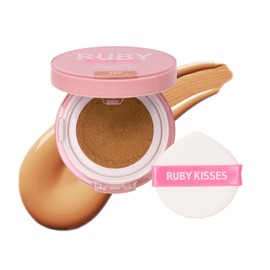 Ruby Kisses Base De Maquillaje En Cojín, Maquillaje Coreano De Cobertura Total, Ligera Y Duradera, Acabado Natural Y Luminoso Que Dura Todo El Día... 